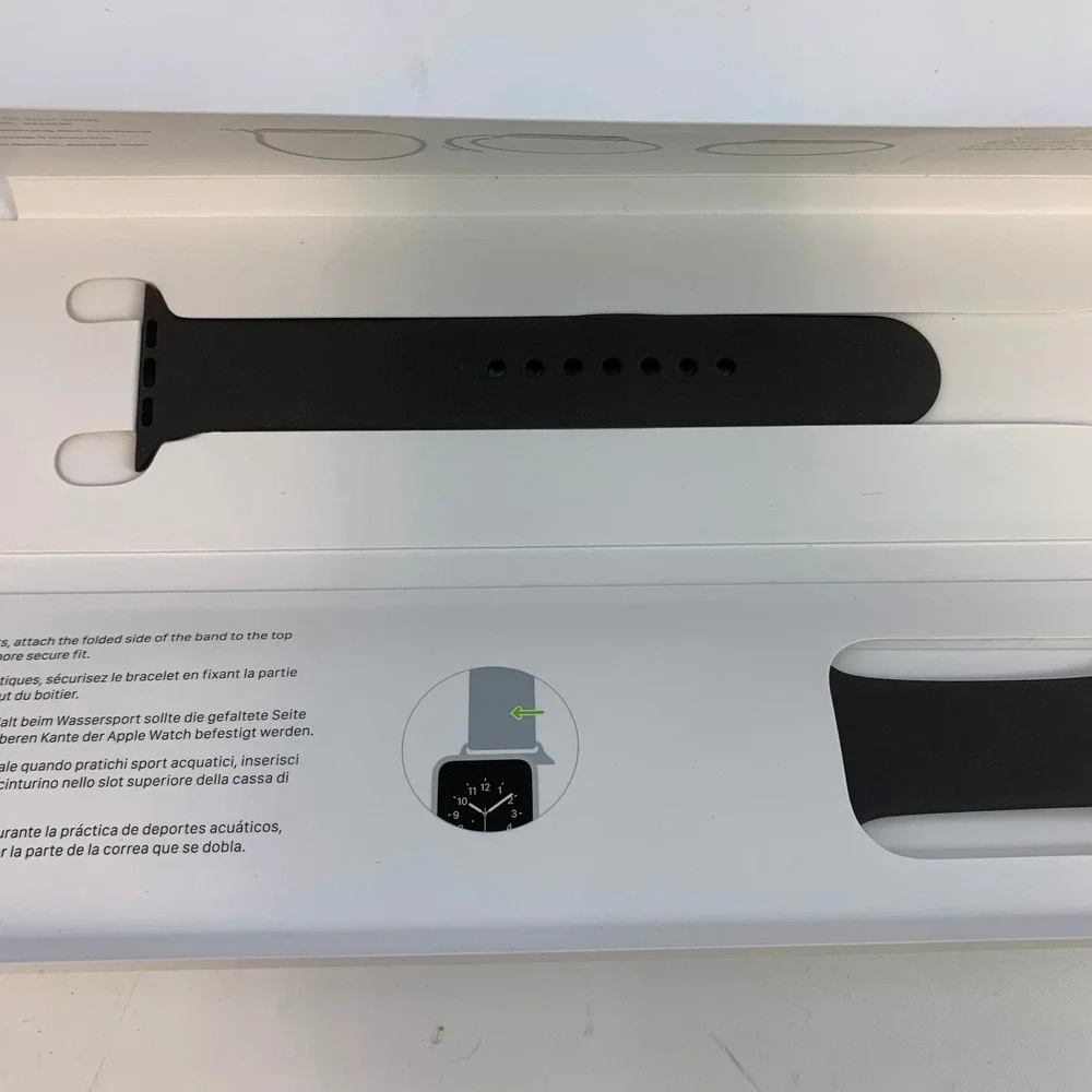 Apple Watch Rubber 42mm Dark Olive Hook and Loop Closure‎
